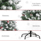 6ft Decorated Christmas Tree With Red Berries And Pine Cones, Flocked Christmas Tree With Pencil Shape, Green EX-STOCK Canada 