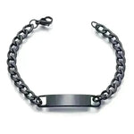 DIY Laser Engraved Stainless Steel Couple Bracelet Bracelet Jewelry - EX-STOCK CANADA