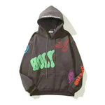 Women High Street Holdie impresa de graffiti de espuma tridimensional en otoño e invierno