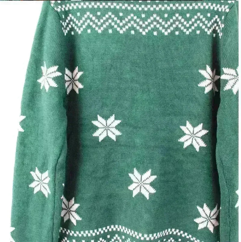 Green christmas Santa Paws Couple Pullover sweater - EX-STOCK CANADA