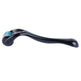A black derma roller pen with a blue textured roller wheel, shown against a plain white background.