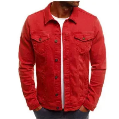 Solid color denim jacket shirt Jeans - EX-STOCK CANADA