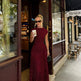 Retro Printed High Waist Maxi Dress – Sleeveless Crew Neck Floor-Length Dress for Women
