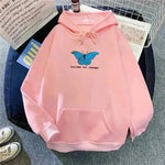 Mujeres Single Butterfly Autumn y Winter Hoole Holdie SweShirt