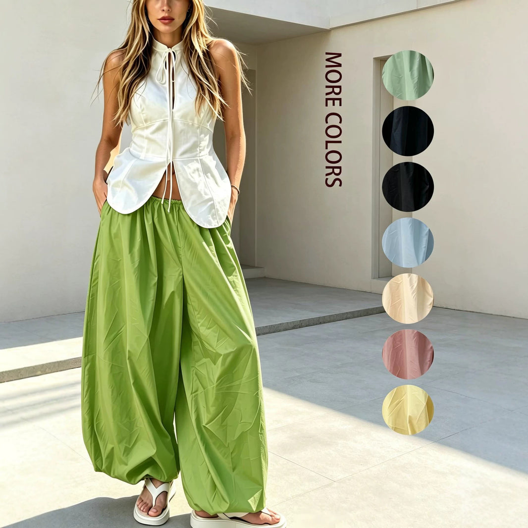 Women's Elastic-Waist Balloon Wide-Leg Pants — product view 1 of 13 | EX-STOCK