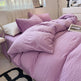 Four-piece Bed Set Solid Color Sanding Washed Cotton Duvet Cover EX-STOCK Canada 