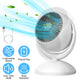 Air Circulator Desk Fan Portable Desktop Rechargeable Oscillating Fan With 4 Speeds 360 Degree Tilt Head Automatic Rotation Quiet 40dB Table Fan For Home Office Bedroom EX-STOCK