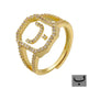 Fashion Micro Inlaid Zircon Arab Letters Ring for women - EX-STOCK CANADA