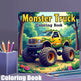 Monster Truck Ausmalbuch für Kinder & Erwachsene – 28 Seiten Stressabbau Ausmalbuch | 20×20 cm