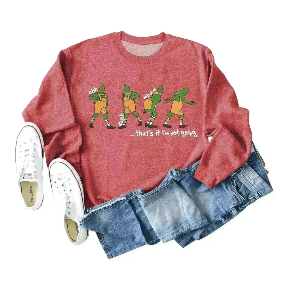 Women's Christmas Printed Long Sleeved  Pullover Sweatshirt - EX-STOCK CANADA