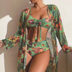 Women's Long Blouse Split Bikini Plus Size Suit - EX-STOCK CANADA