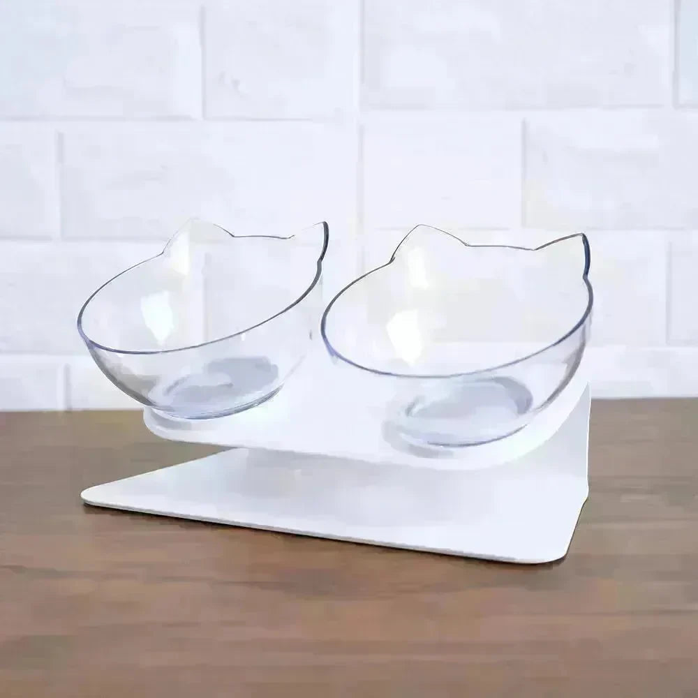 Elevated Double Food Bowl  for Pets Cat Dog Food and water Bowl - EX-STOCK CANADA
