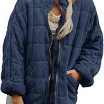 Capital de invierno algodón de algodón acolchado chaqueta de manga larga mujeres