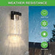 Outdoor Waterproof Transparent LED Crystal Wall Light Supports Many Types Of Bulb-2 Packs - EX-STOCK CANADA
