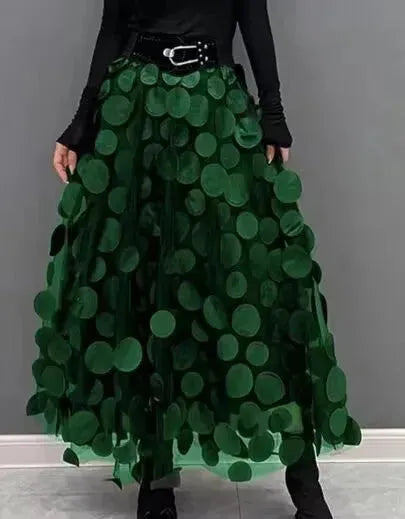 Women's Retro fashion Line  Midi Maxi Prairie Skirt - EX-STOCK CANADA