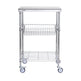 3-Tier Utility Cart Rolling Cart On Wheels 470 LBS 6 Hooks EX-STOCK