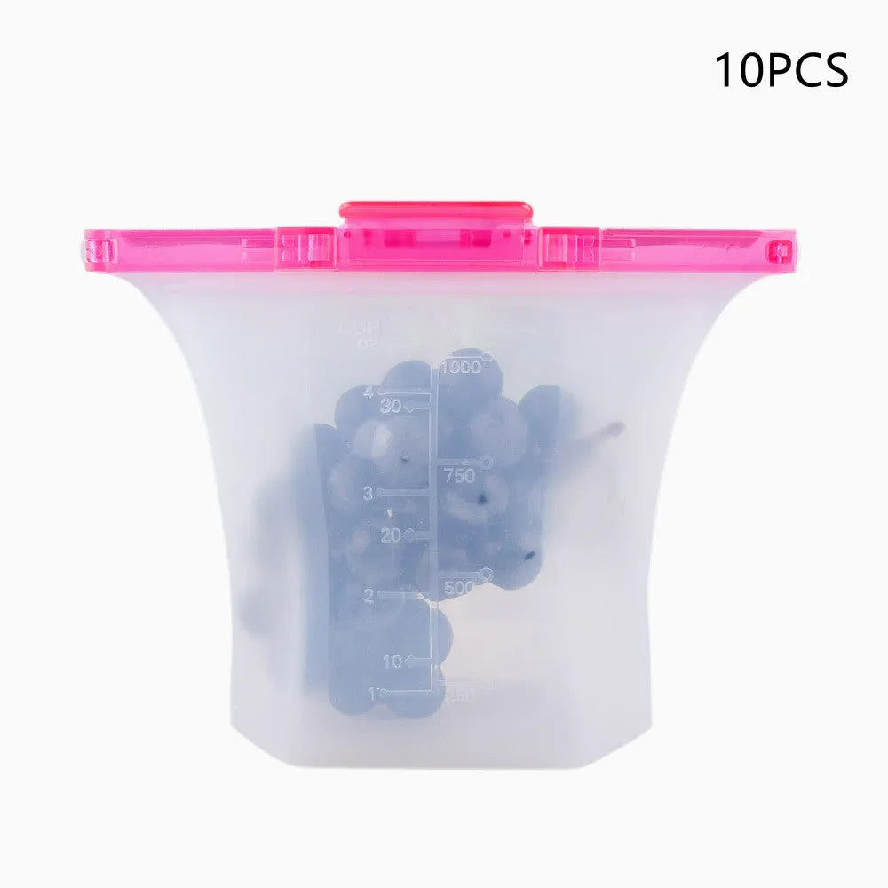Kitchen Refrigerator Silicone Food Storage Bag - EX-STOCK CANADA