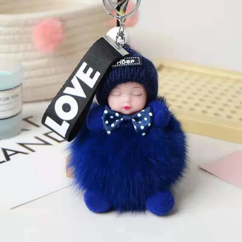 Cute Sleeping Doll Plush Doll Keychain Pendant Backpack Handbag Wallet Accessories - EX-STOCK CANADA