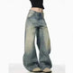 American Retro Washed Distressed Loose Wide-leg Baggy Jeans Pant For Women - EX-STOCK CANADA