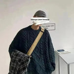 Teenager's Oversized Knitted Pullover sweater for men Street Hip Pop style - EX-STOCK CANADA
