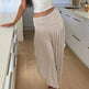 High Waist Irregular split Long Skirt - EX-STOCK CANADA
