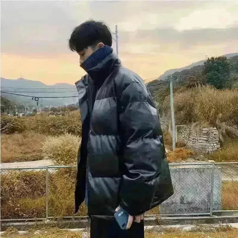 Winter Men's Down Cotton-padded Winter Coat Thick Black Puffer Jacket - EX-STOCK CANADA