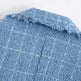 Retro loose suit tweed women's blazer jacket casual women streetwear - EX-STOCK CANADA