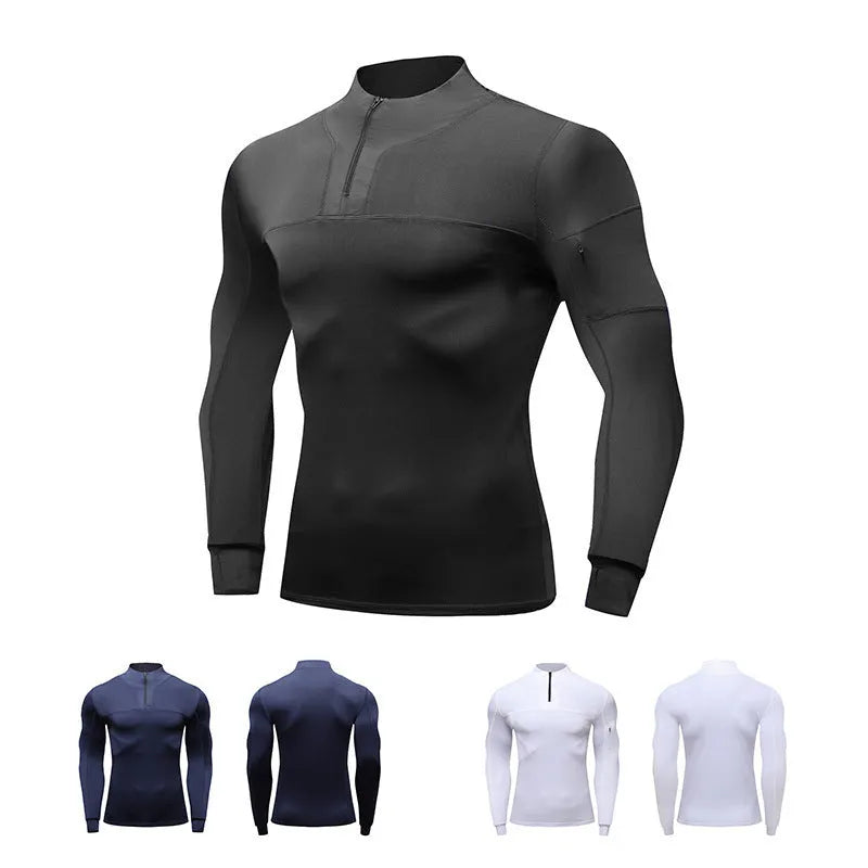 Outdoor Muscle Fitted Tactics Workout T-shirt Long Sleeve Sports Quick-drying top