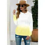 Women Tie-dye print hooded long sleeves
