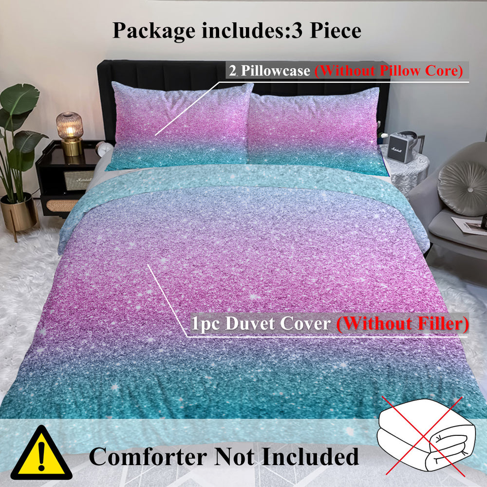 3PCS Ultra Soft Duvet Cover Set For Comforter Star Bedding Set Full Queen King Size EX-STOCK Canada 