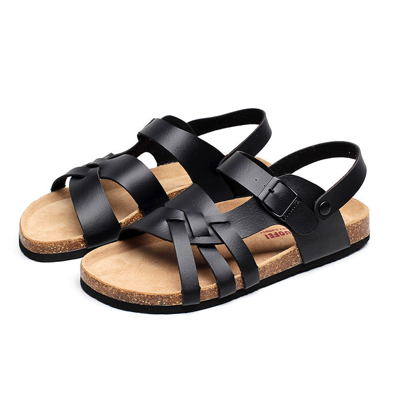 Men's Simple Hollow-out Flat Cork Slippers  EX-STOCK CANADA