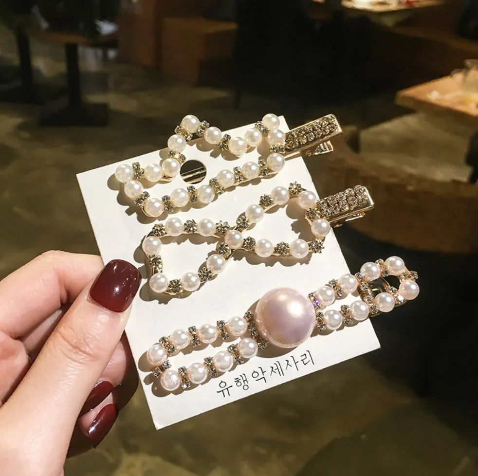 Elegant Pearl Bling Hair Clip - EX-STOCK CANADA