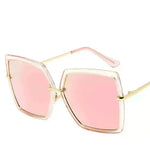 Gafas de sol retro de metal reflectante para mujeres