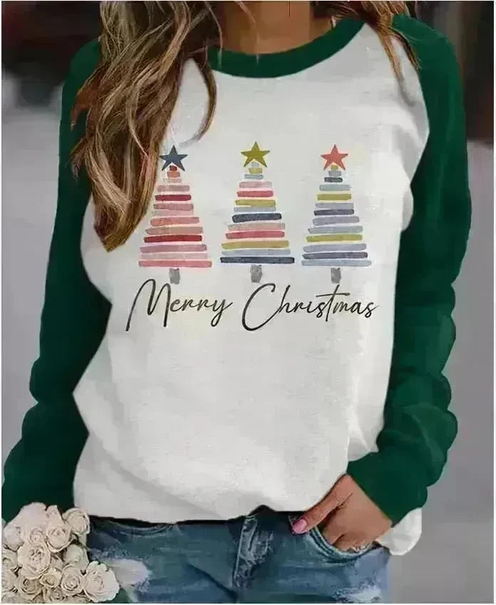 Christmas Tree 3D Digital Printing Women's Pullover Sweatshirt - EX-STOCK CANADA