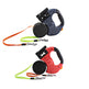 Dual Headed Pet Leashes with Flashlight Garbage Bag Box Automatic Retractable Dogs Traction Rope EX-STOCK Canada 