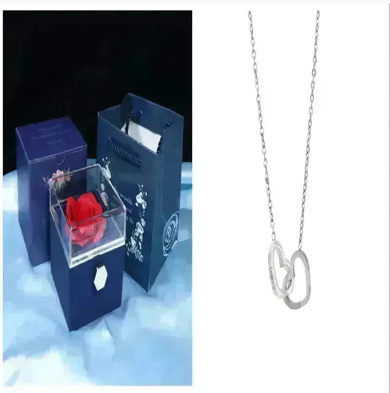 Rotating Soap Flower Rose Gift Box Creative Rotating Rose Jewelry Packaging Box Valentine's Day Gift For Women - EX-STOCK CANADA