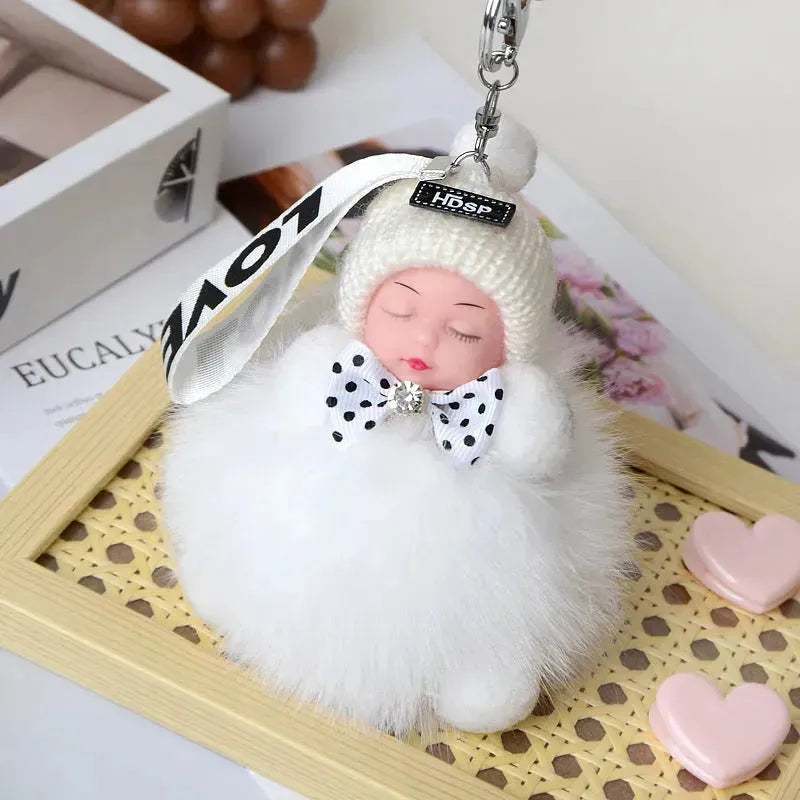 Cute Sleeping Doll Plush Doll Keychain Pendant Backpack Handbag Wallet Accessories - EX-STOCK CANADA