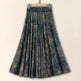 Floral patterned skirt on a beige background