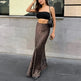 Leopard Long Skirt Fashion Mermaid Skirt Womens Clothing - EX-STOCK CANADA