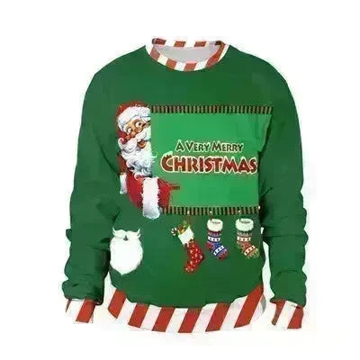 Ugly Christmas Sweater For gift Santa Deer Elf Funny Pullover - EX-STOCK CANADA