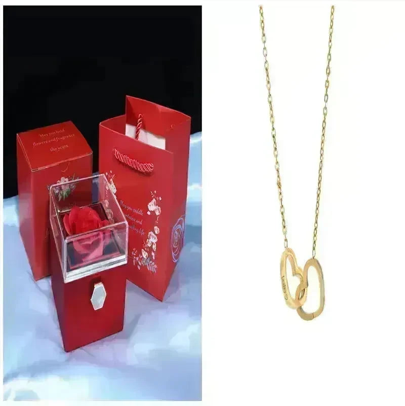 Rotating Soap Flower Rose Gift Box Creative Rotating Rose Jewelry Packaging Box Valentine's Day Gift For Women - EX-STOCK CANADA