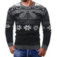 Christmas fawn deer Knit Cashmere sweater for men - EX-STOCK CANADA