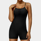 Thin Strap Yoga Clothes Shorts Suit Nude Feel One-piece Workout Top - EX-STOCK CANADA
