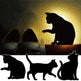 LED Animal Silhouette Night Light – Sound Sensor Wall Lamp for Kids Bedroom | 18 Designs