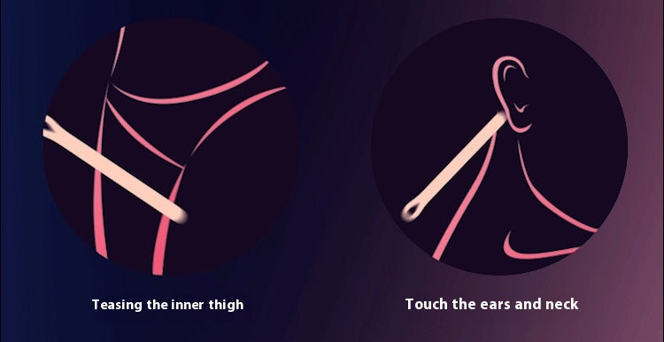 Illustrations of body parts with text on a dark background