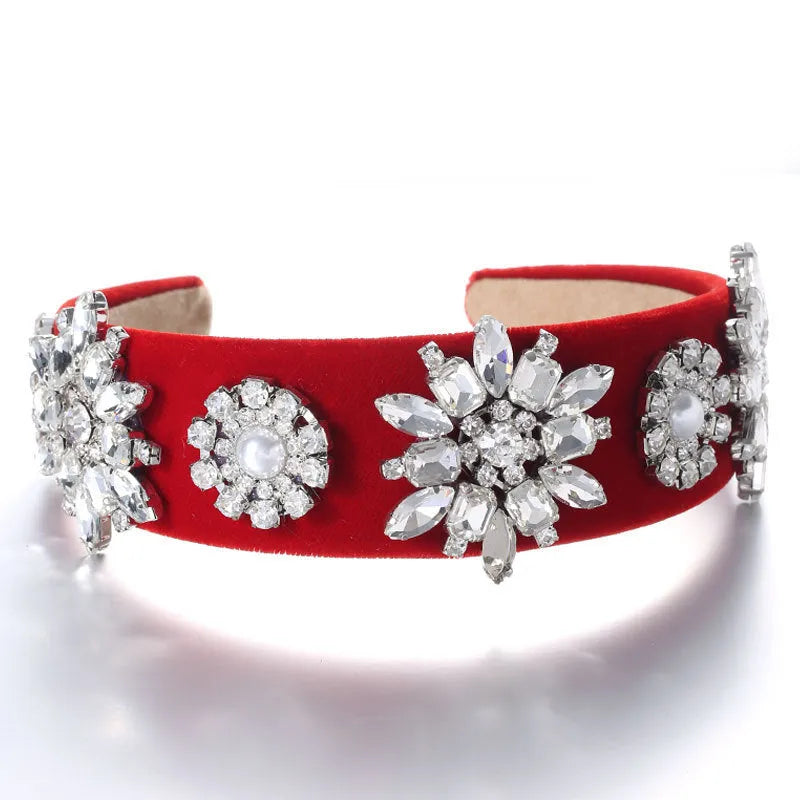 Retro Baroque Pearl Rhinestone Headband - EX-STOCK CANADA