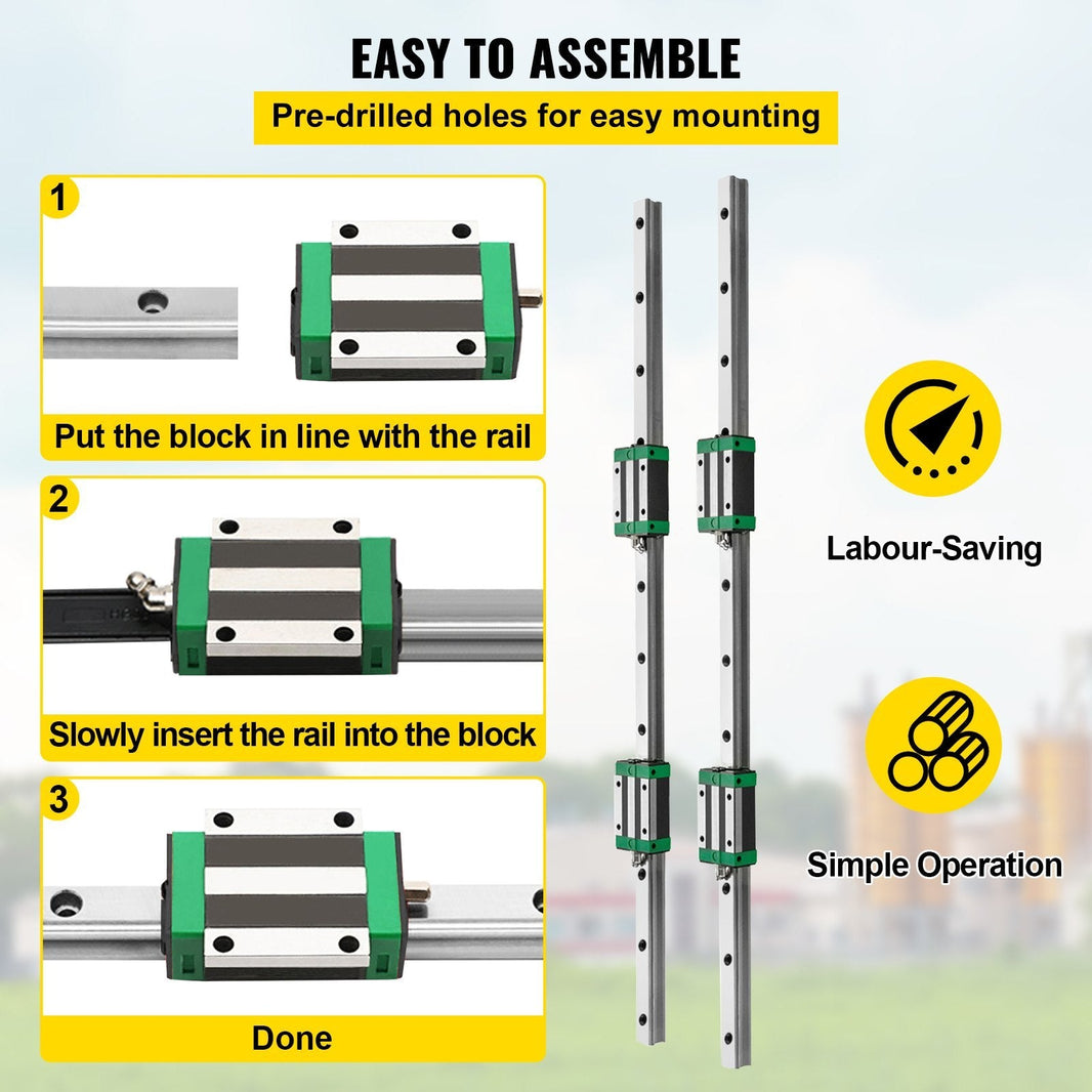 1Pcs RM1605-1000mm Ballscrew With BF12 BK12 Kit, Coupling, Slide Blocks Linear Guide Rail Set For DIY CNC Routers Lathes Mills EX-STOCK