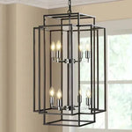 8 Lantern Tiered Chandeliers, Industrial Farmhouse Chandeliers - EX-STOCK CANADA