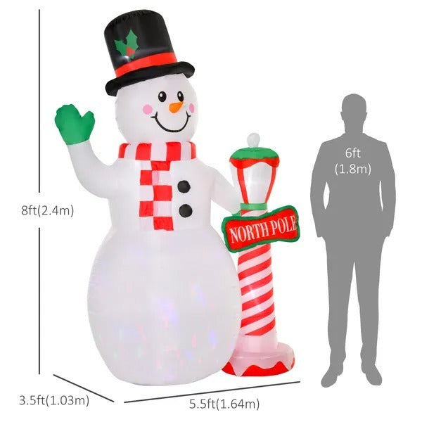 7.9 Feet Christmas Inflatable Snowman Decoration Airblown Lighted For Home Indoor Outdoor Garden Lawn Decoration Party Prop EX-STOCK Canada 