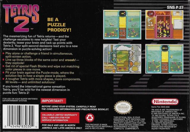 Tetris 2  (Box & Manual Only) 